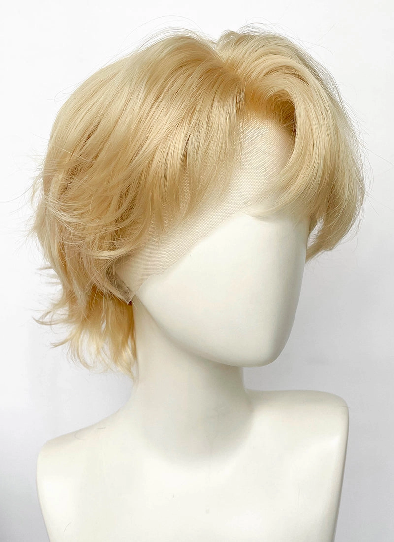 Blonde Wavy Lace Front Synthetic Men's Wig LF6111