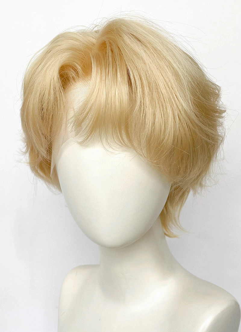 Blonde Wavy Lace Front Synthetic Men's Wig LF6111