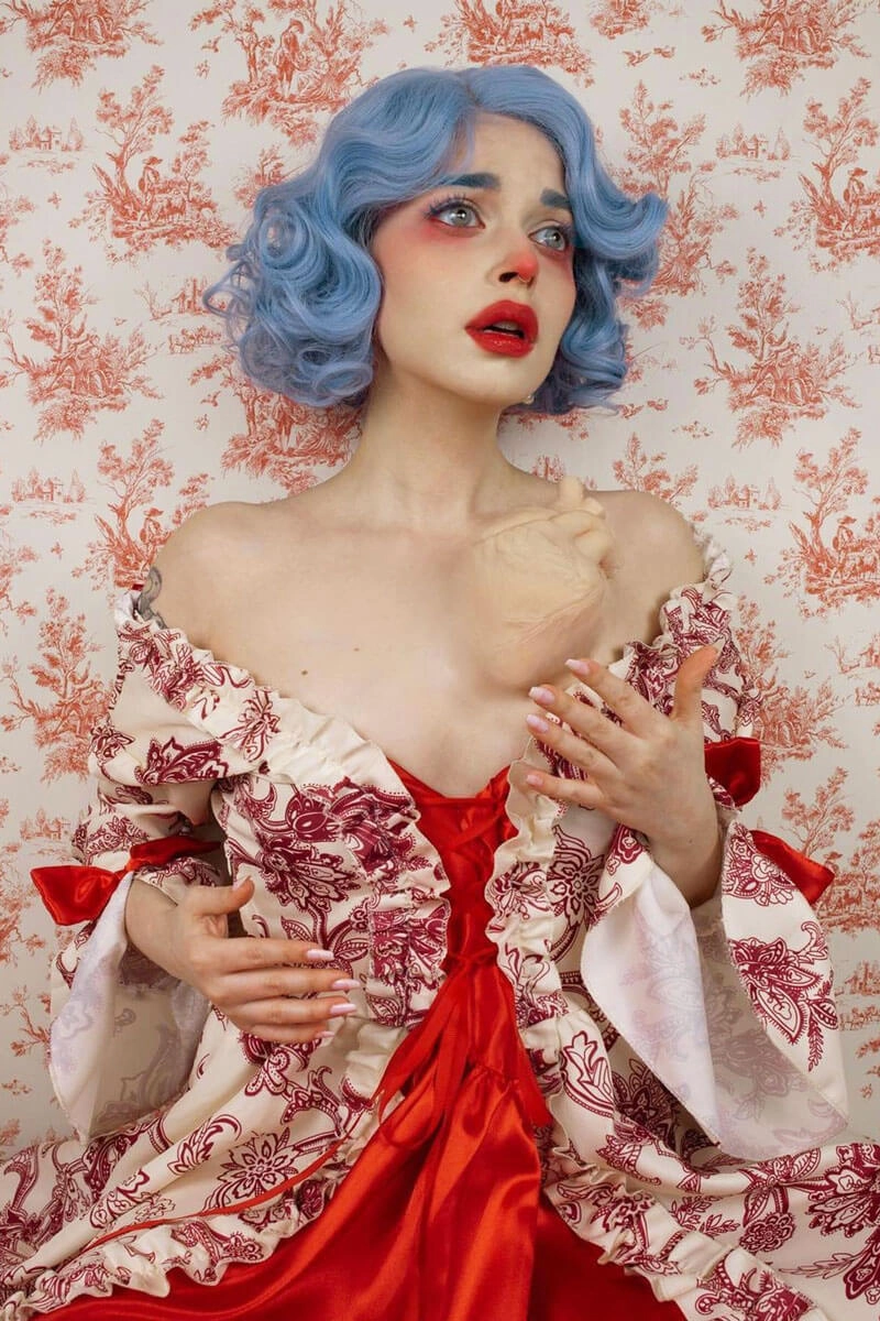 Blue pinup wig, lace front, vintage style: Leanora