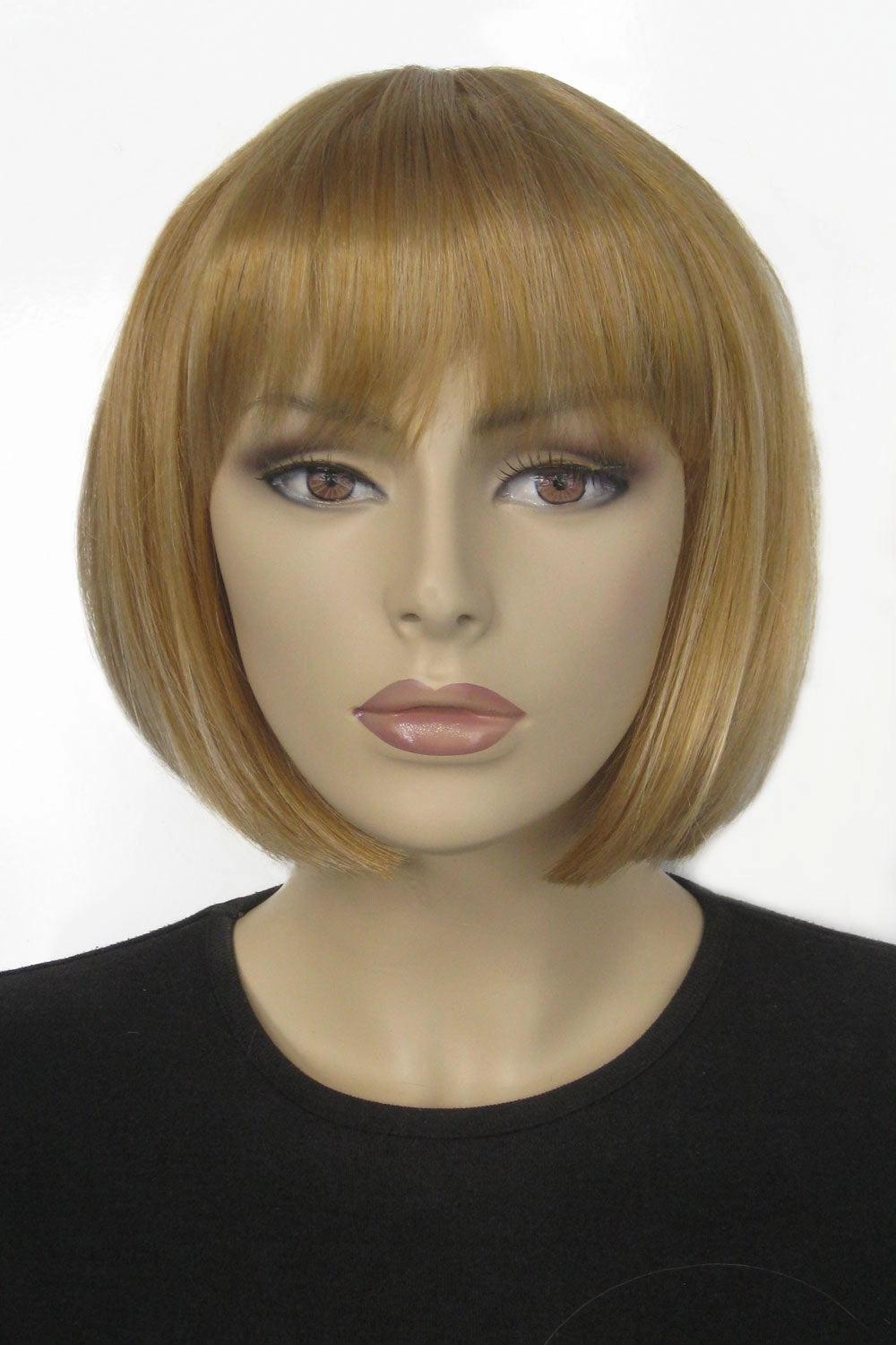 Blunt blonde bob wig with fringe: Gracie