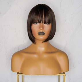 BLUNT DARK BROWN Fringe Wig