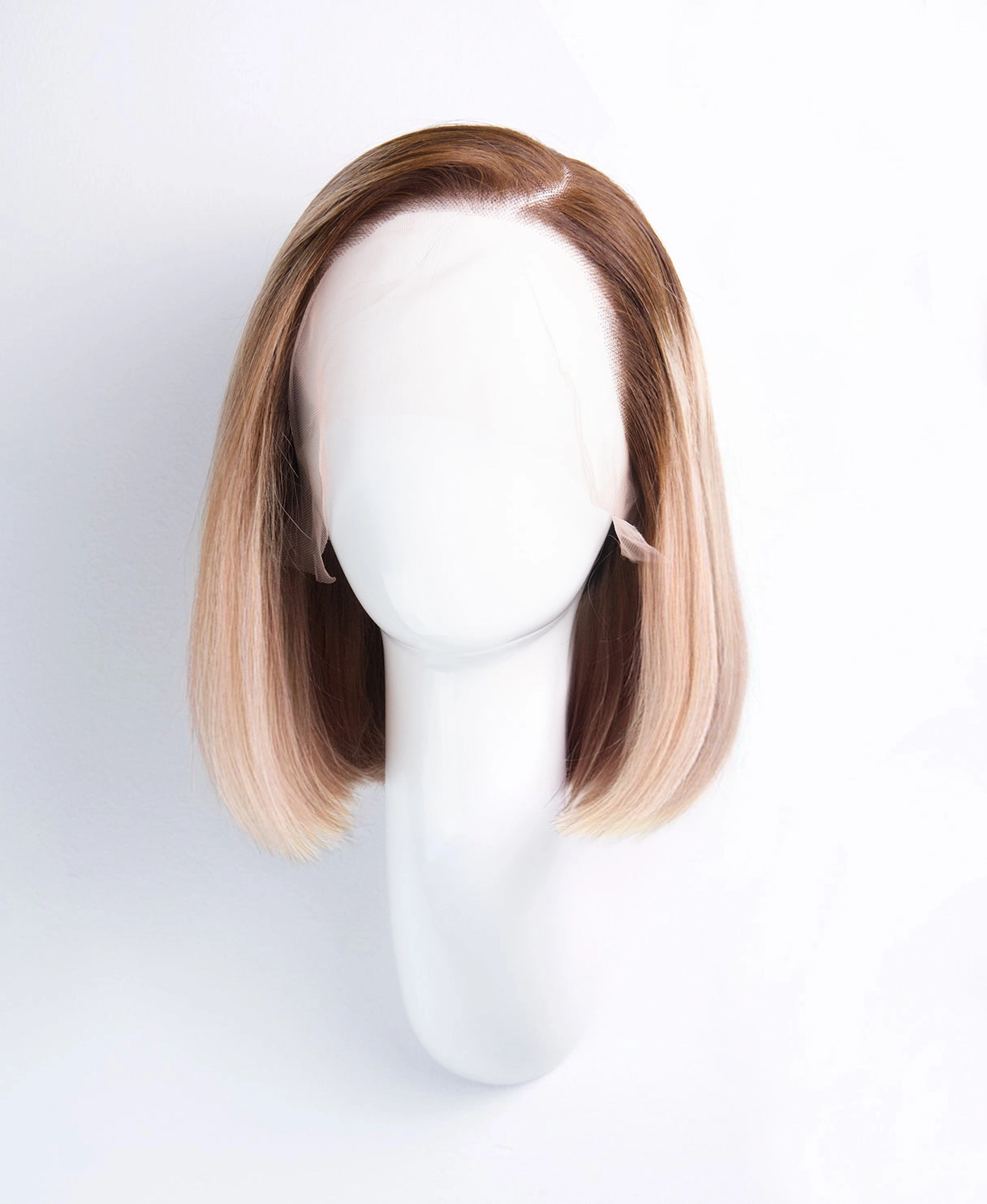 bob human wig - 10 rooted ash blonde.