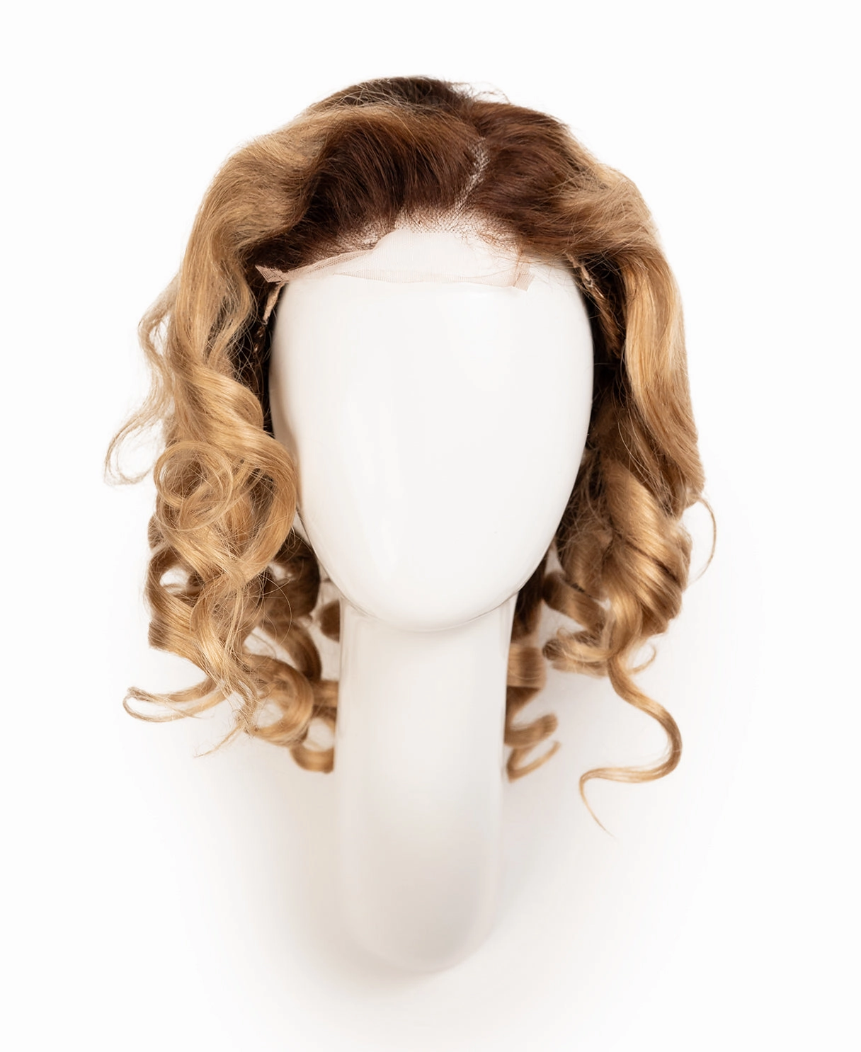 bob human wig - 12" rooted dirty blonde.
