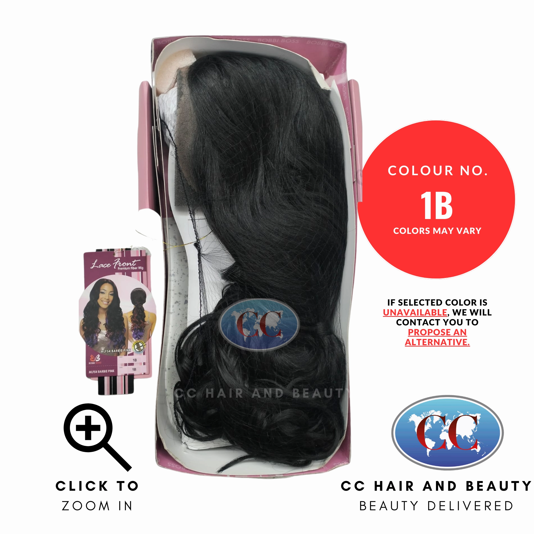 Bobbi Boss Synthetic Lace Front Wig - MLF54 BARBIE PINK
