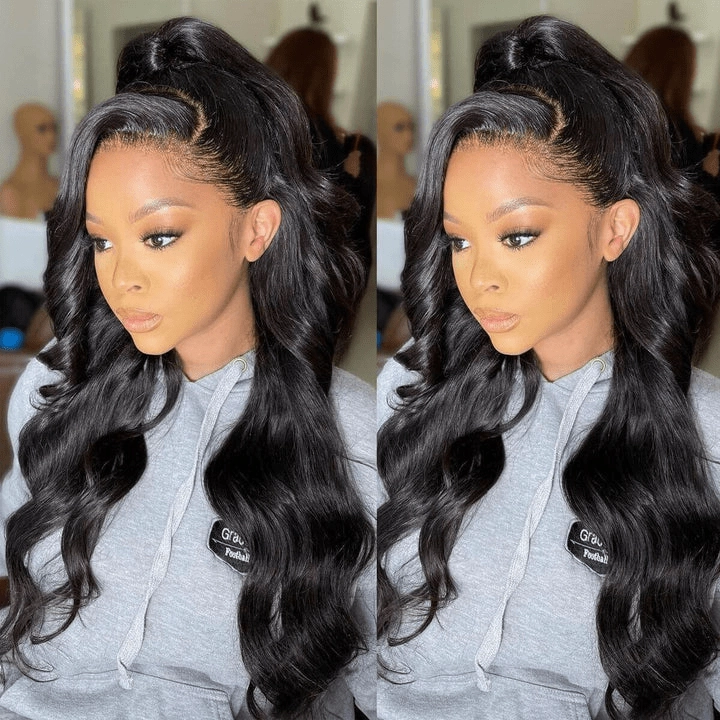 Body Wave 13x4 HD Transparent Lace Front Wig Real Human Hair Wig Natural Hairline With Baby Hair-Geeta Hair