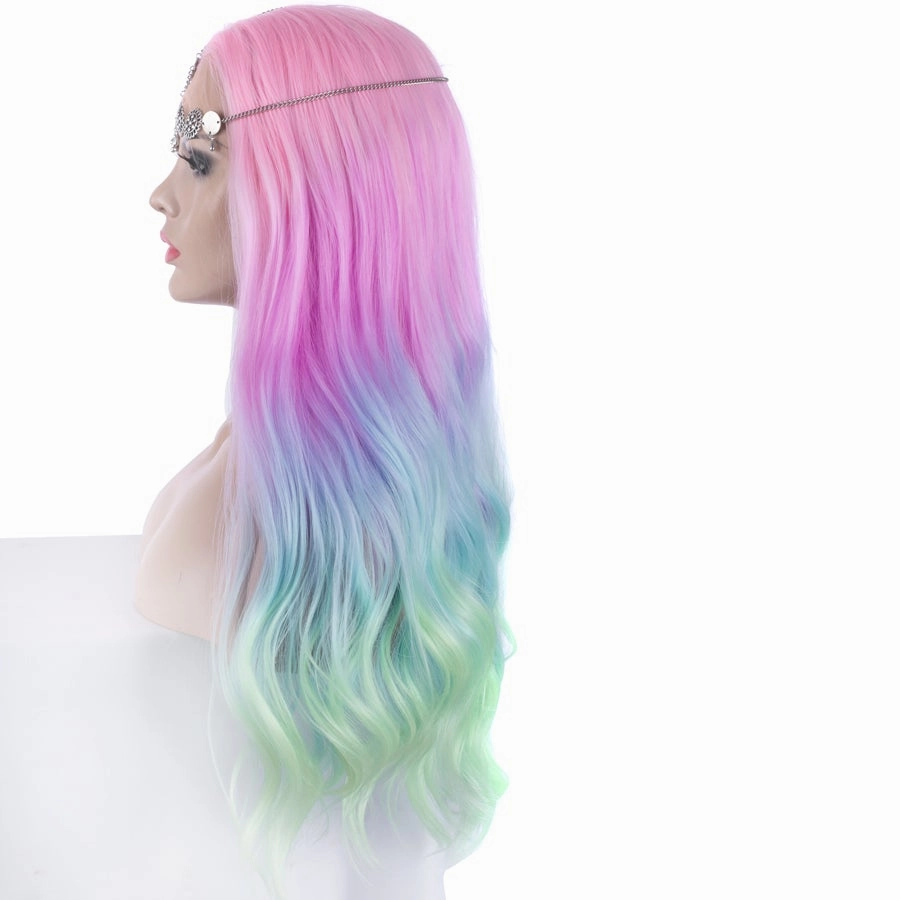 Brenda Collection-Mermaid - Colorful Long Wavy Synthetic Lace Front Wig Imstyle