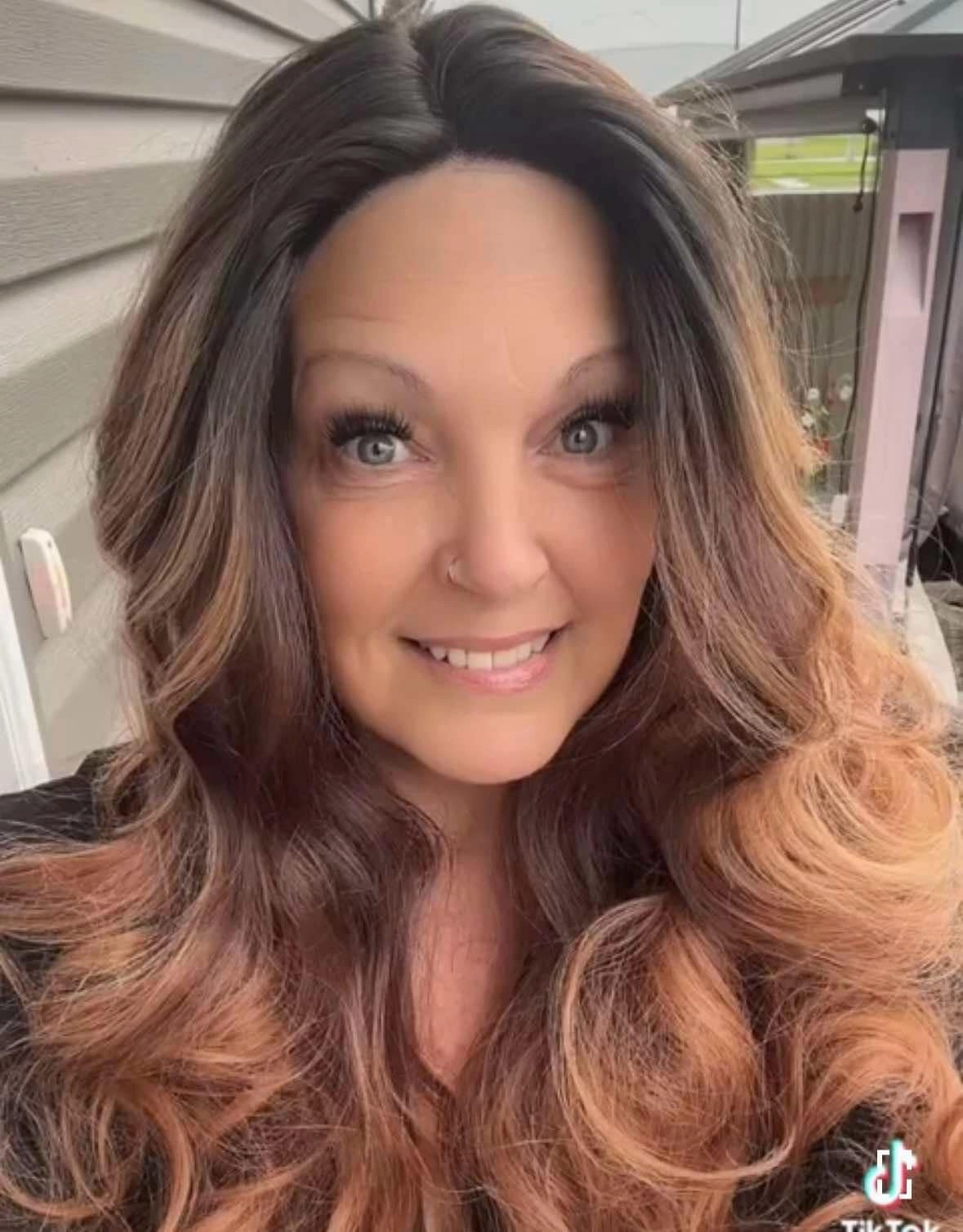 Brenda Collection Wendy  26 inches T part&nbsp Lace Front Cap body wavy Dark Brown synthetic lace wig