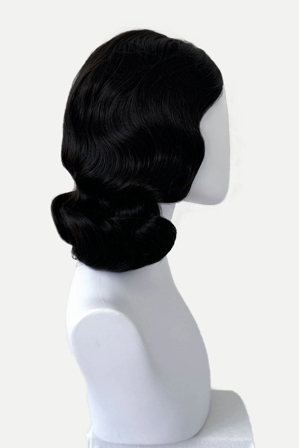 Brown 1940s pinup style wig, with finger waves: Honey