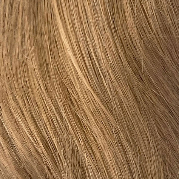 Brown long bob wig, layered with straight fringe: Katia