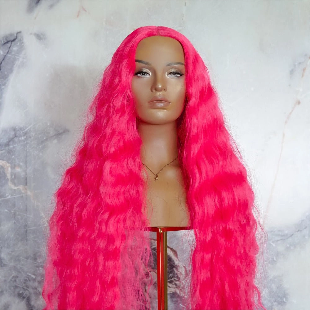 CARDI 40" Neon Pink Lace Front Wig