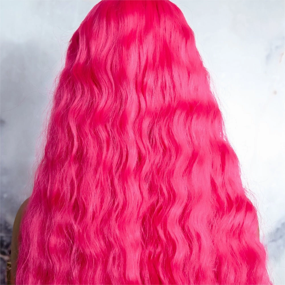 CARDI 40" Neon Pink Lace Front Wig