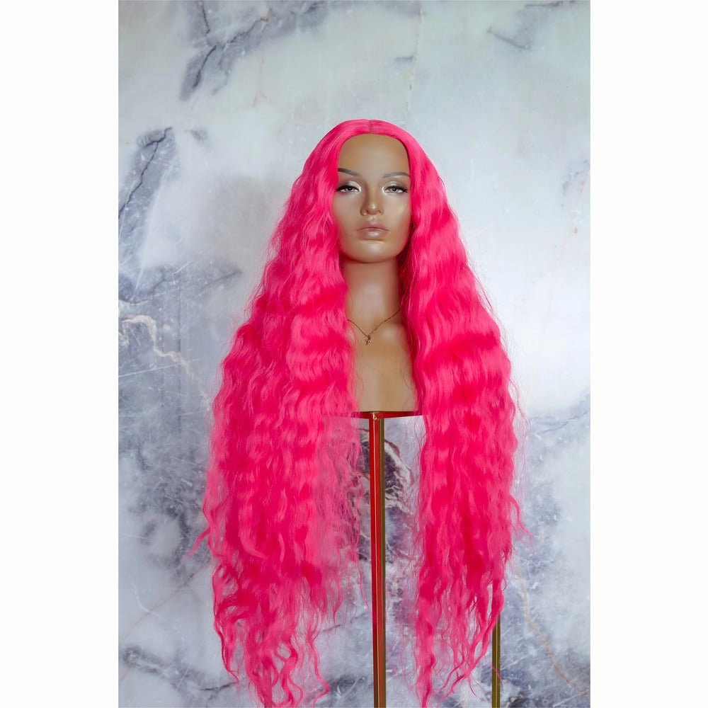 CARDI 40" Neon Pink Lace Front Wig