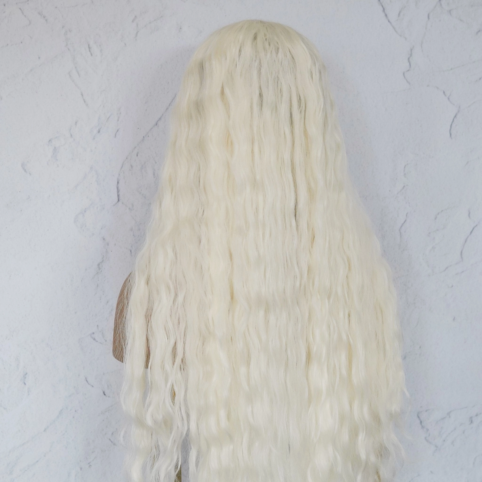 CARDI 40" White Platinum Blonde Lace Front Wig