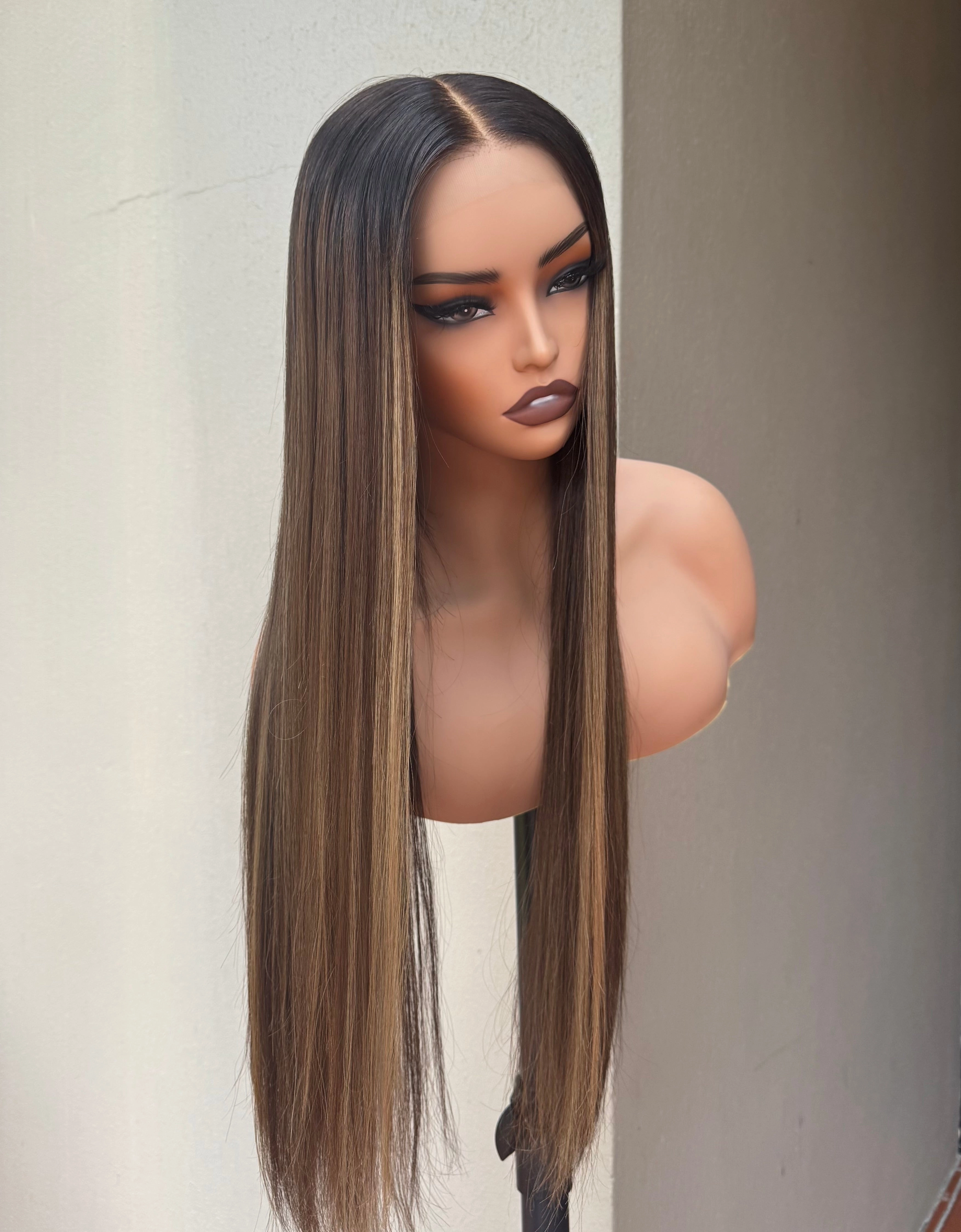 CARTER Lived In Brunette Human Hair Lace Front Wig