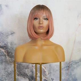 CHANEL Pink Ombre Fringe Wig