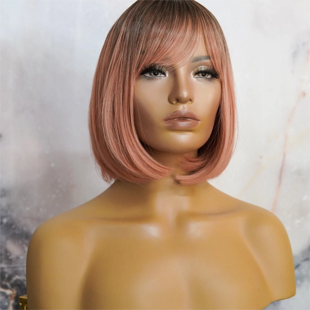 CHANEL Pink Ombre Fringe Wig