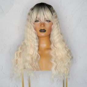 CHELSEA Ombre Platinum Fringe Wig