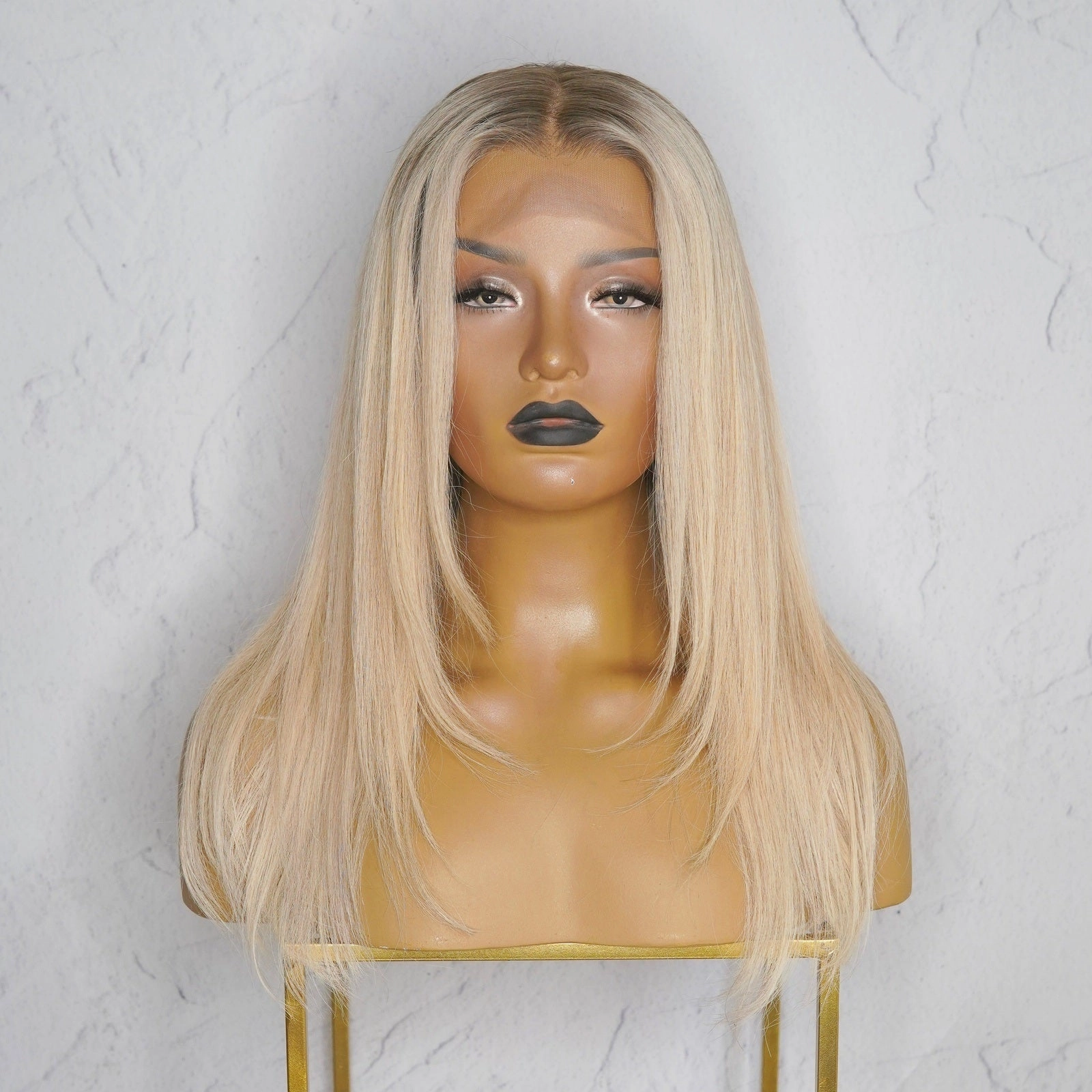 CHERI Ash Blonde Root Human Hair Lace Front Wig ** READY TO SHIP **