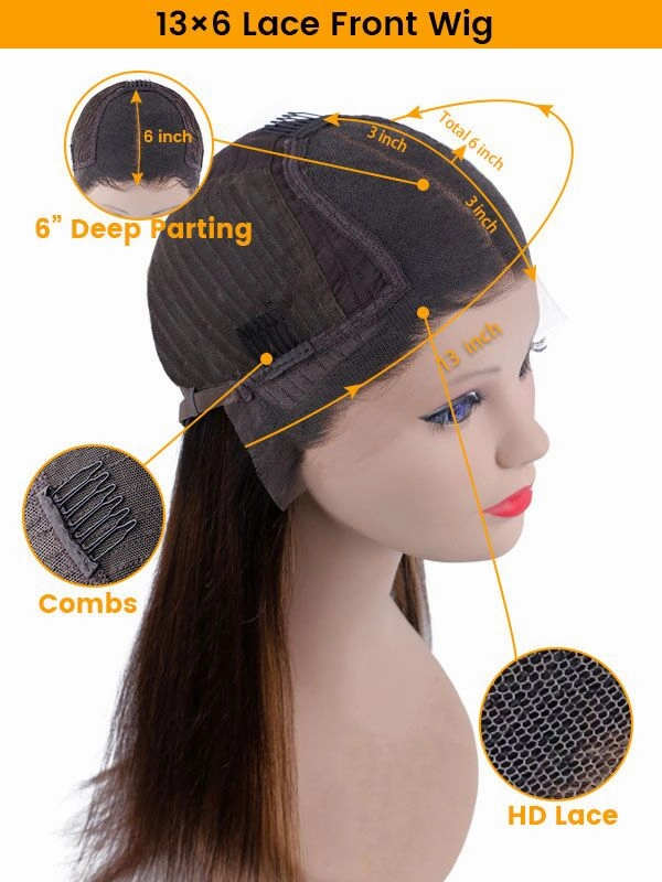 Chinalacewig 13x6 Undetectable HD Lace Front Wigs 150% Density Short Wave  Wigs CF157