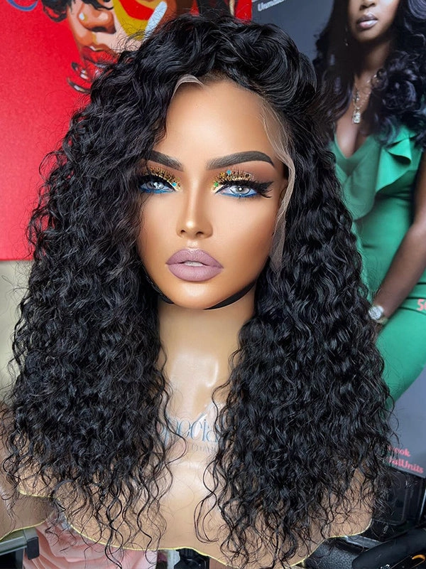 Chinalacewig 50% Off Limited 1 Piece For Natural Color& Burgundy Color 99j Wavy& Curly& Bob Wig 100% Virgin Human Hair Wig For Black Women WH02