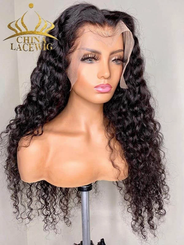Chinalacewig Black Friday 24hrs shipping Best Virgin Human Hair Curly 360 HD Lace Wigs BK06