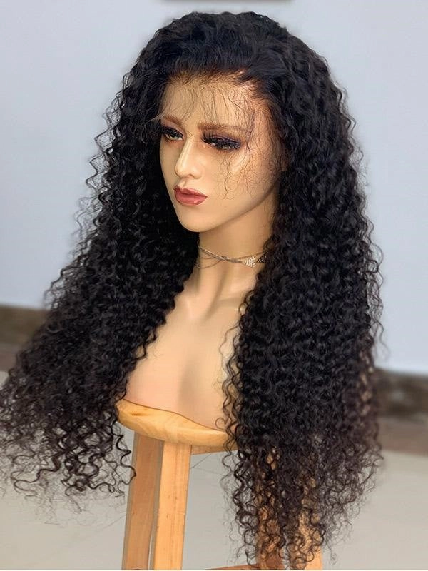 Chinalacewig Brazilian Virgin Hair Human Hair Undetectable Full HD Lace Curly Wigs NCF102