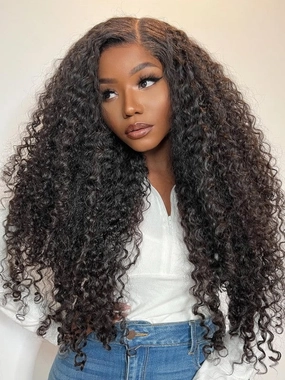 Chinalacewig Brazilian Virgin Human Hair Kinky Curly 360 Lace Front Wigs With Babyhair CF481