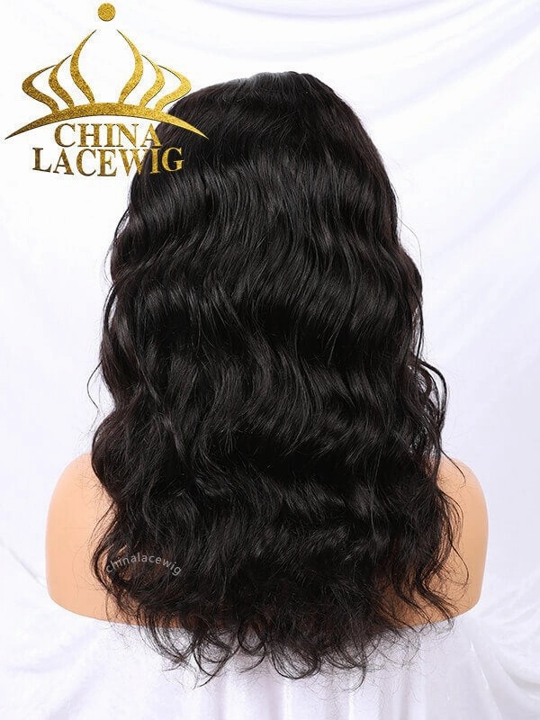 Chinalacewig Custom Color Brazilian Virgin Human Hair Body Wave Full Lace Wig CF409