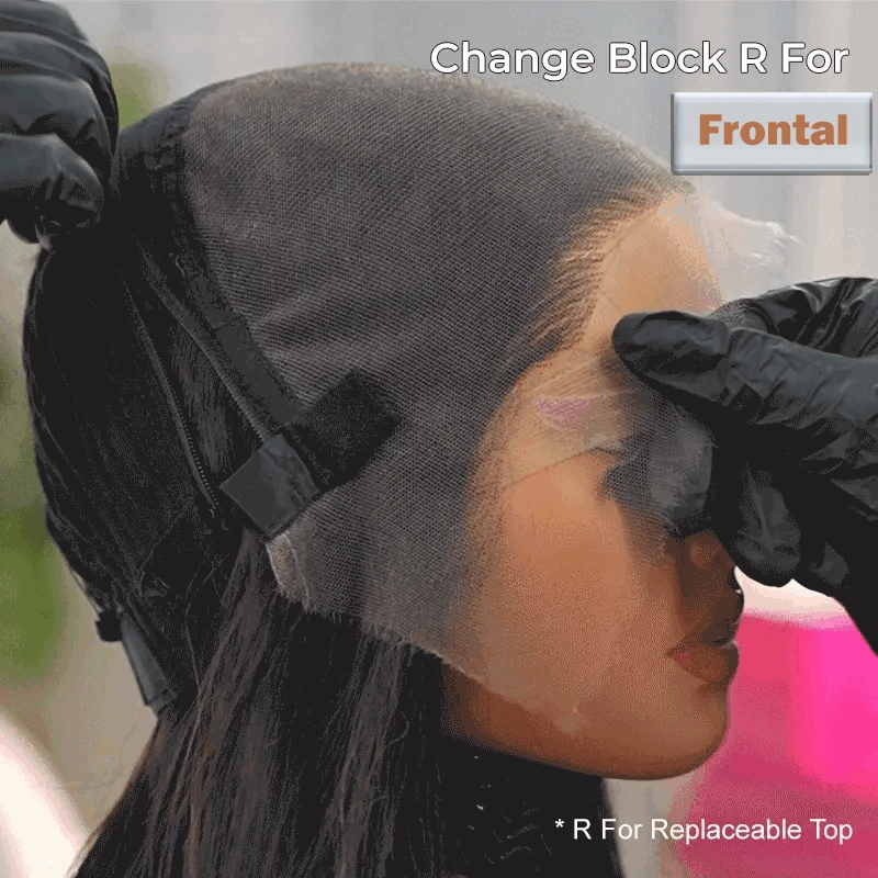 Chinalacewig Silk Bob Block Wig With Optional HD Frontal Lace  Replaceable Tops Renew Wig With Less Cost BR02