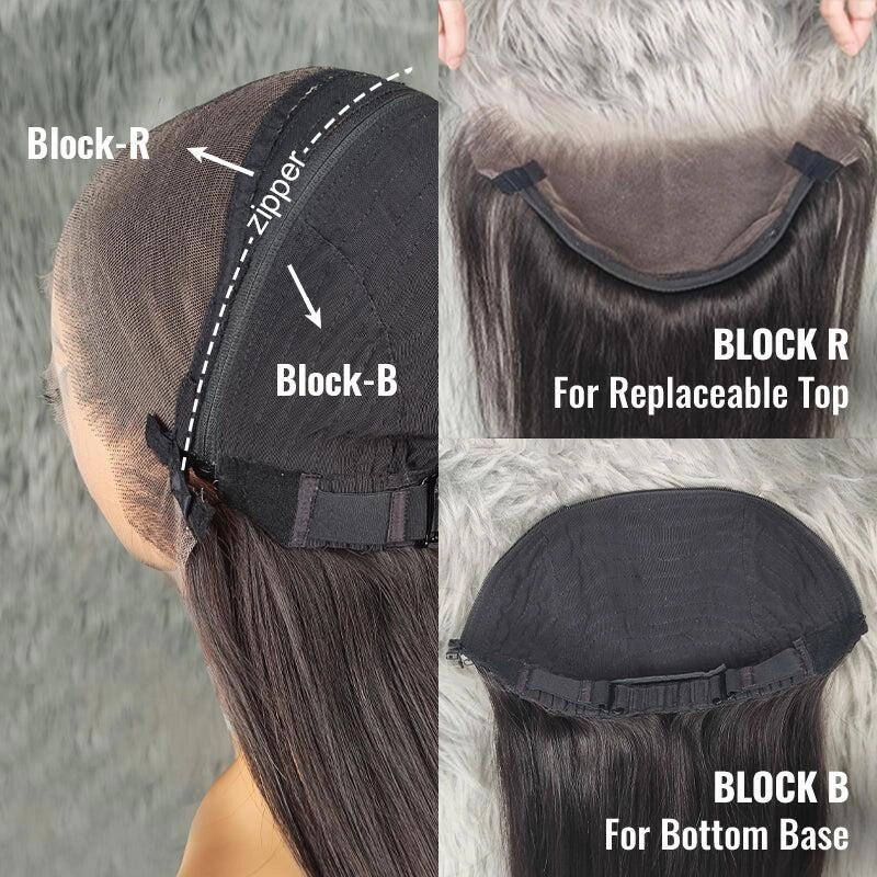 Chinalacewig Silk Bob Block Wig With Optional HD Frontal Lace  Replaceable Tops Renew Wig With Less Cost BR02