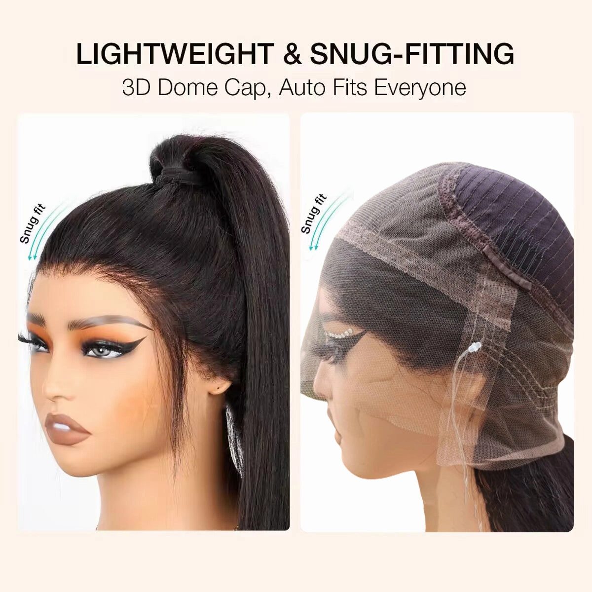 Chinalacewig Water Wave Invisible HD Lace Full Bottom 100% Human Hair Wig With Bleached Knots