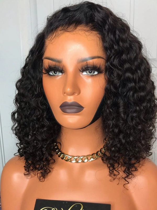 Chinalacewig Water Wave Invisible HD Lace Full Bottom 100% Human Hair Wig With Bleached Knots