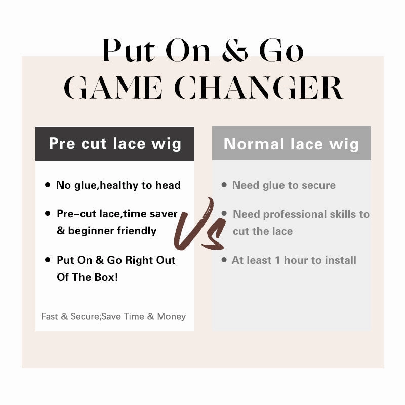 Chinalacewig Wear Go Pre Cut HD Lace 5*5 Closure  Curly Quick & Easy Glueless Wig With Breathable Cap Air Wig CS014