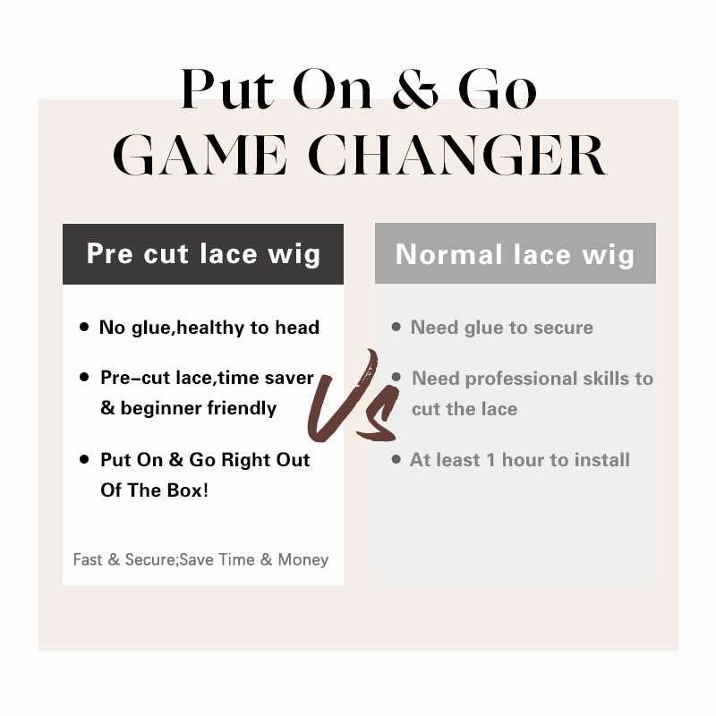 Chinalacewig Wear Go Pre Cut HD Lace 5*5 Closure Red Brown Curly Quick & Easy Glueless Wig With Breathable Cap Air Wig CS013