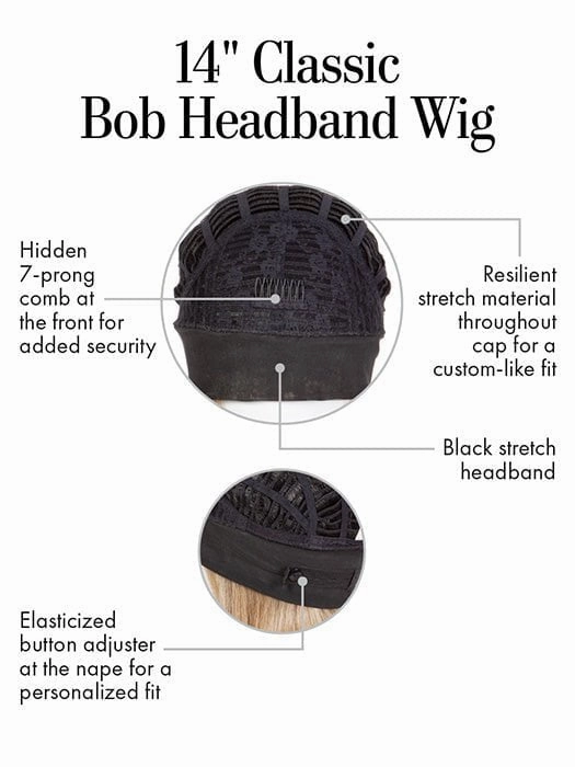 Classic Bob Headband Wig | Synthetic Hairpiece