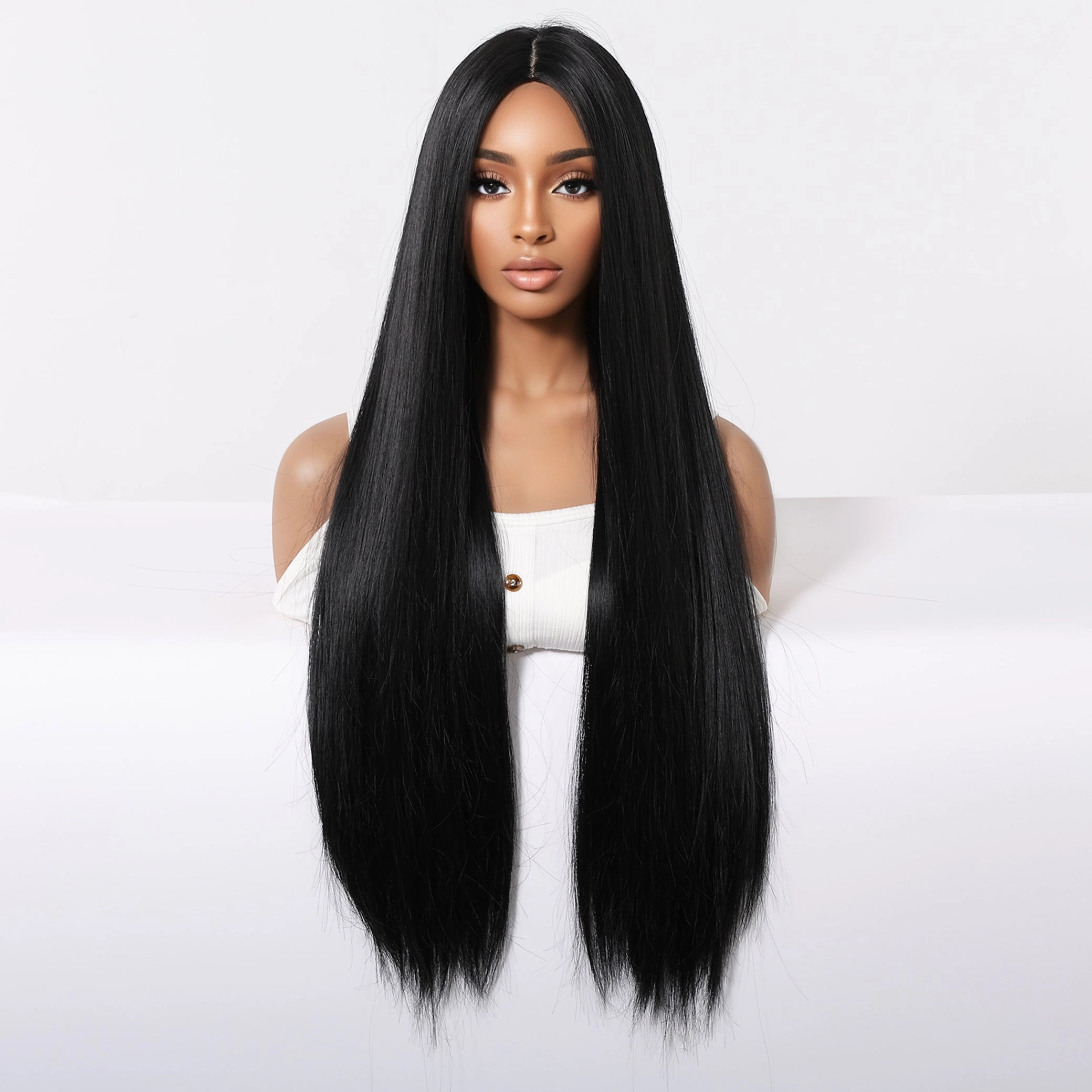 Classic Jet Black Sleek Straight Wig - MARKETPLACE