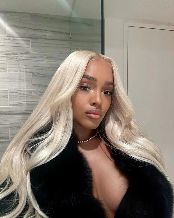 CLEO Platinum White Blonde Human Hair Full Lace Wig