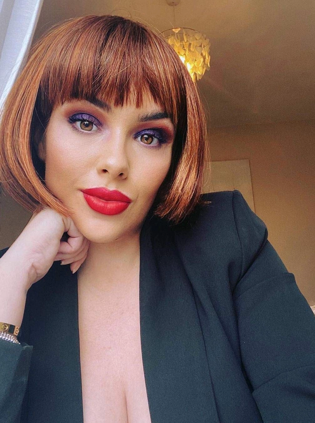 Copper red wig, bob style: Siren