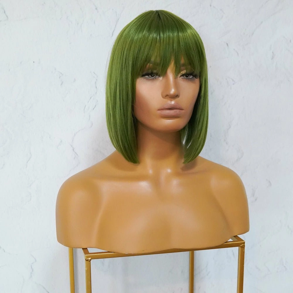 COURTNEY Green Fringe Wig