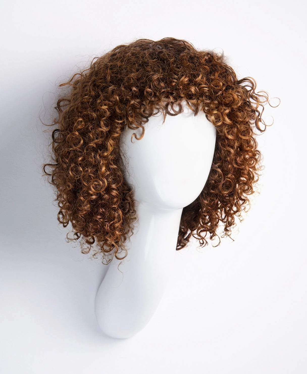 curly human wig - 10 caramel balayage.