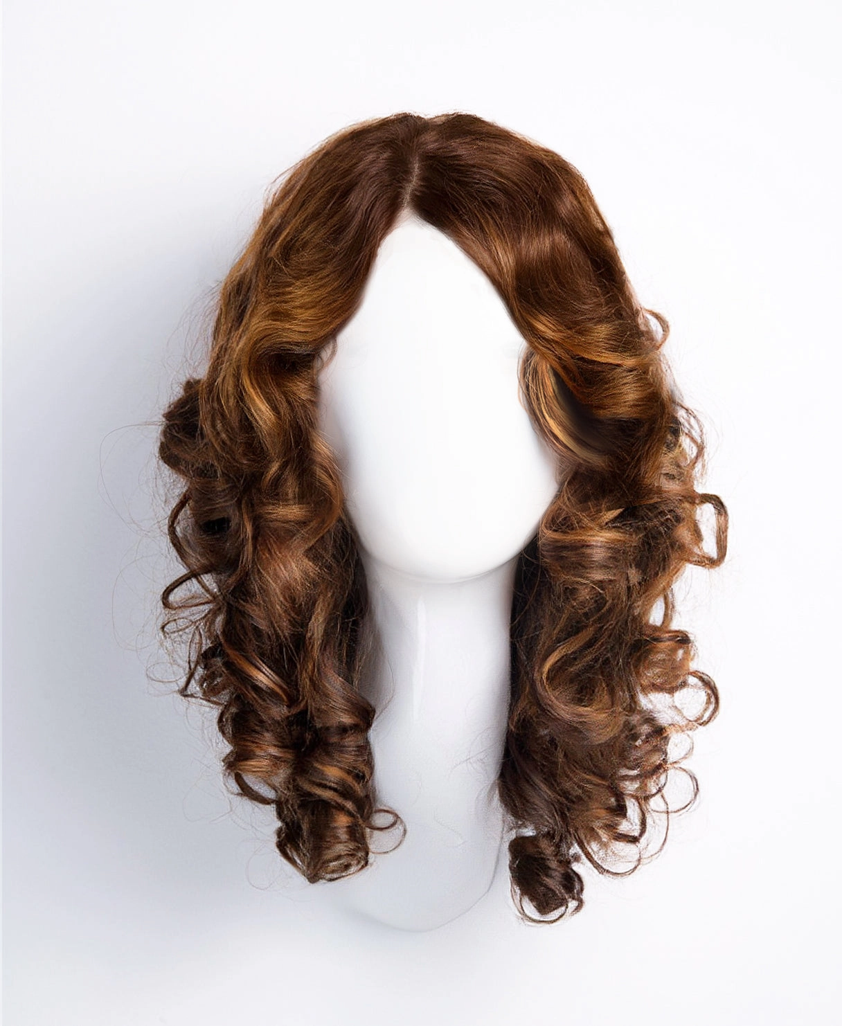 curly human wig - 14 caramel balayage.