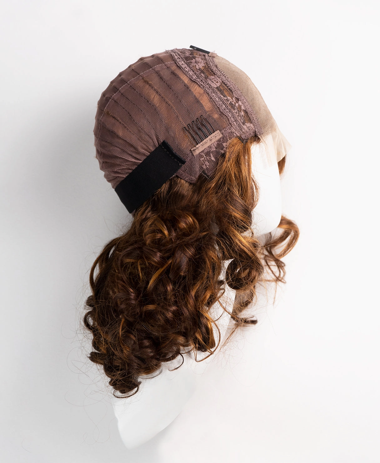curly human wig - 14 caramel balayage.