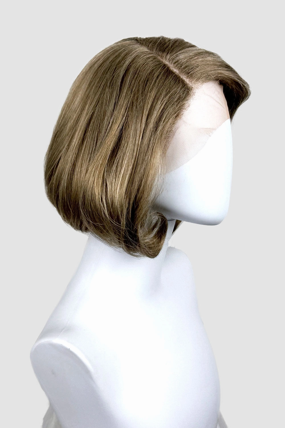 Dark golden wig, lace front, rockabilly style with victory rolls: Bobbie
