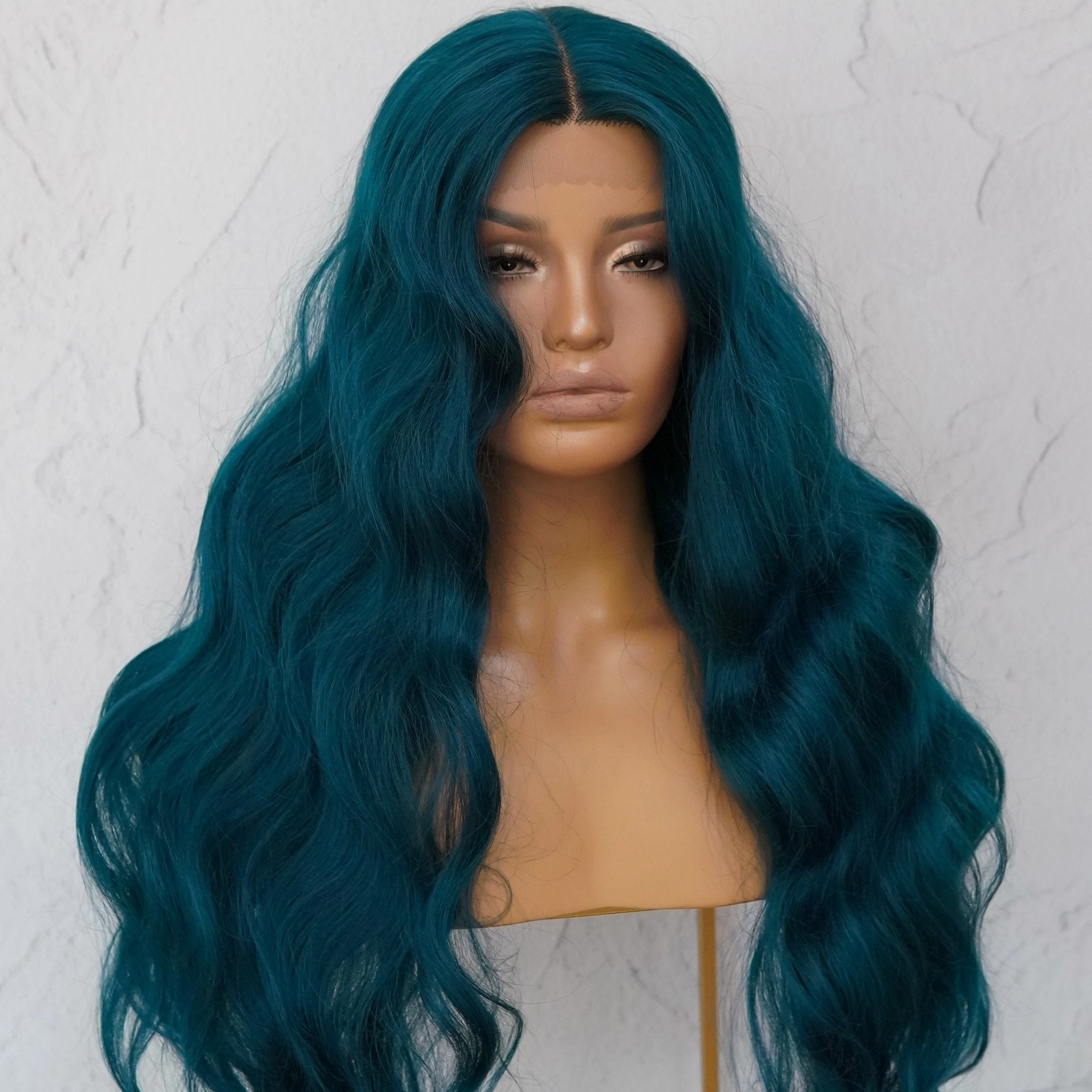 DELILAH Teal Blue 30" Lace Front Wig