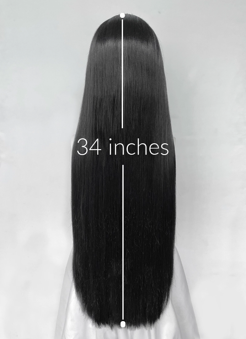 Demon Slayer: Kimetsu no Yaiba Kanae Kocho Yaki Natural Black Straight Lace Front Synthetic Wig LF8050