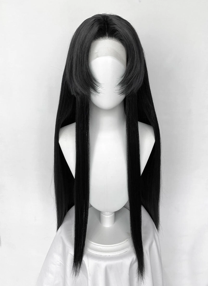 Demon Slayer: Kimetsu no Yaiba Kanae Kocho Yaki Natural Black Straight Lace Front Synthetic Wig LF8050