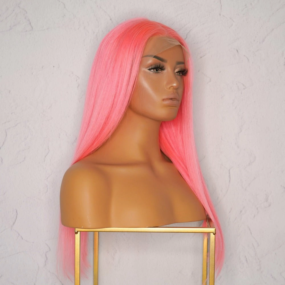 DOJA 2.0 Neon Pink Human Hair Lace Front Wig