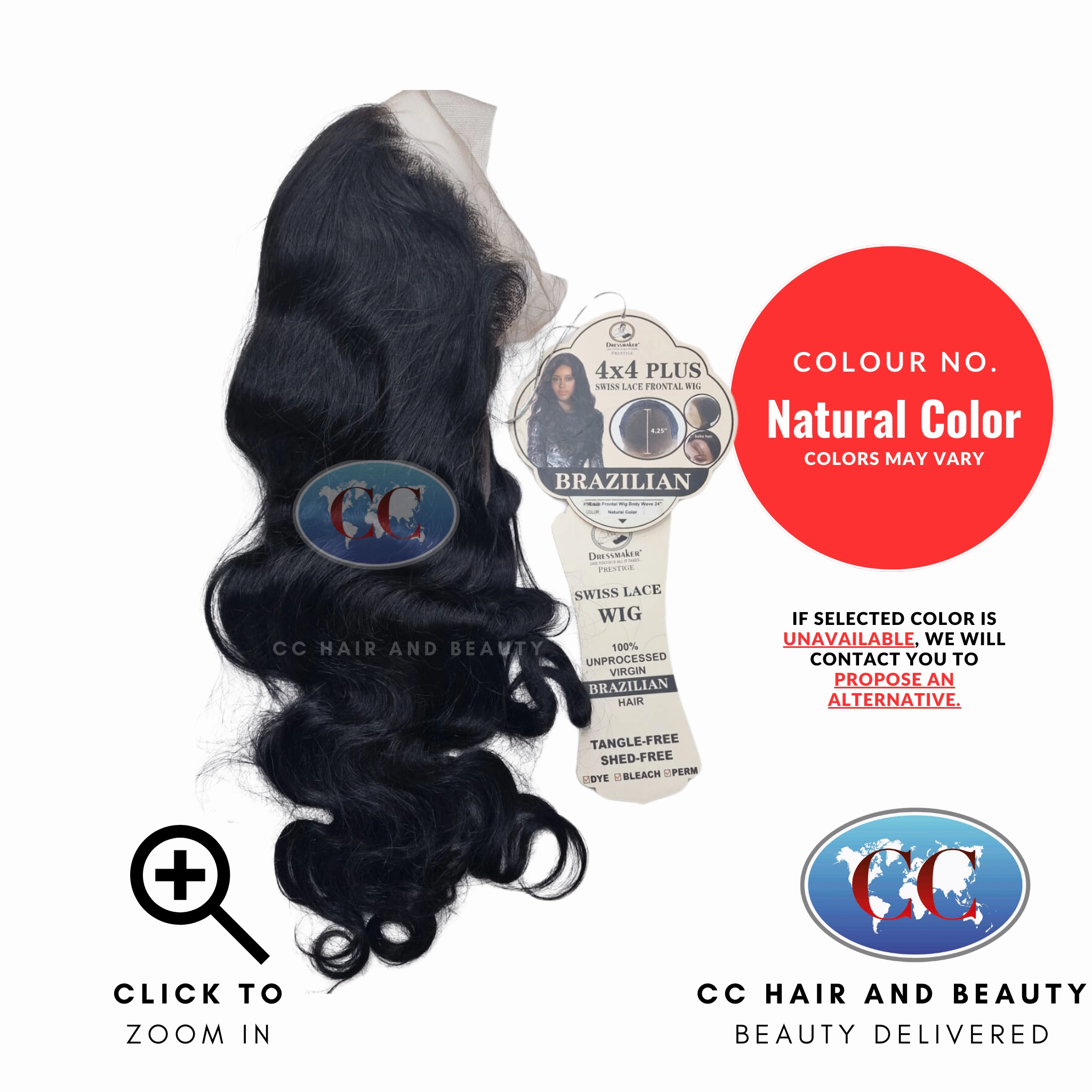 Dressmaker Brazillian Swiss Lace Wig 4x4 Lace Frontal - Body Wave