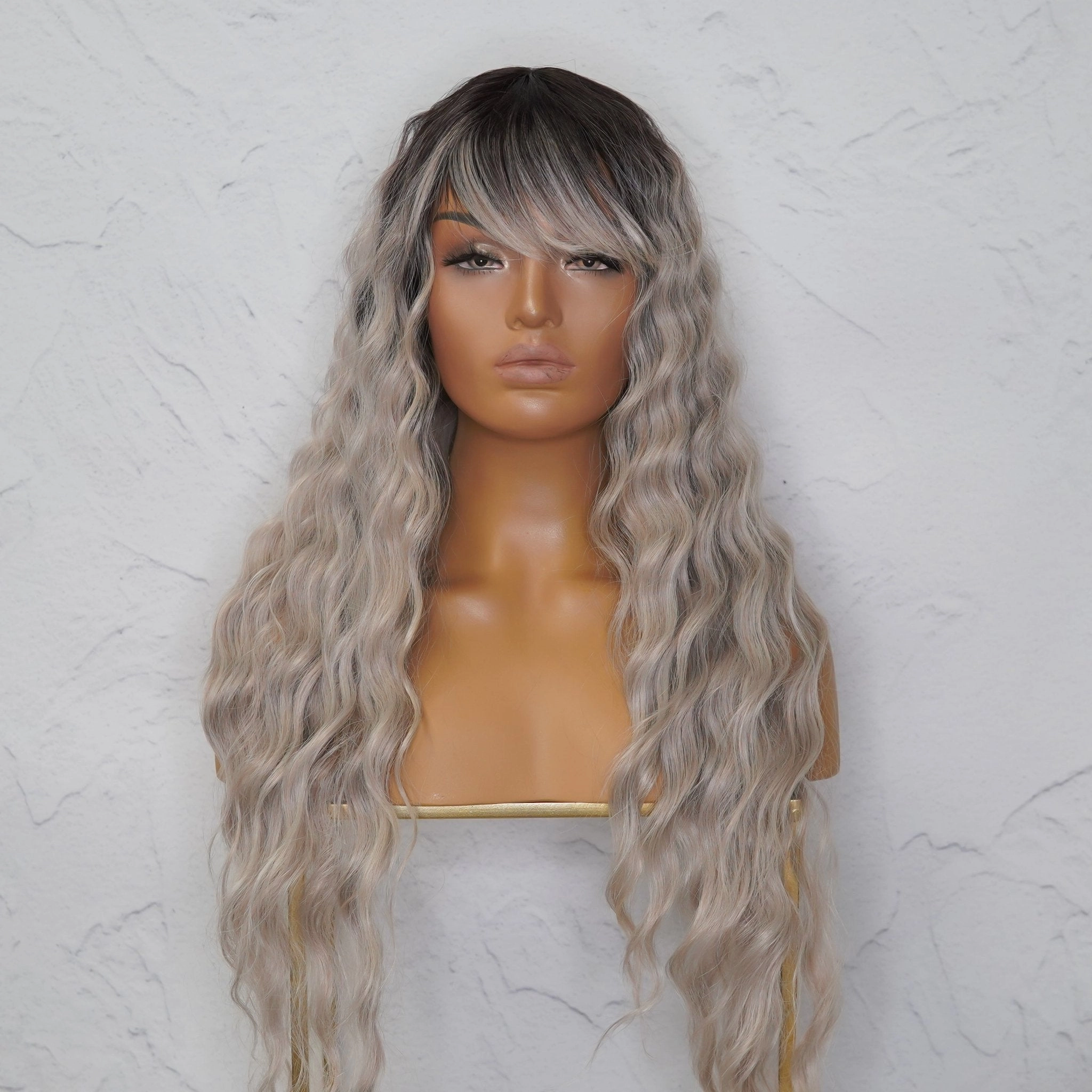ELEANOR Grey Ombre Lace Front Wig