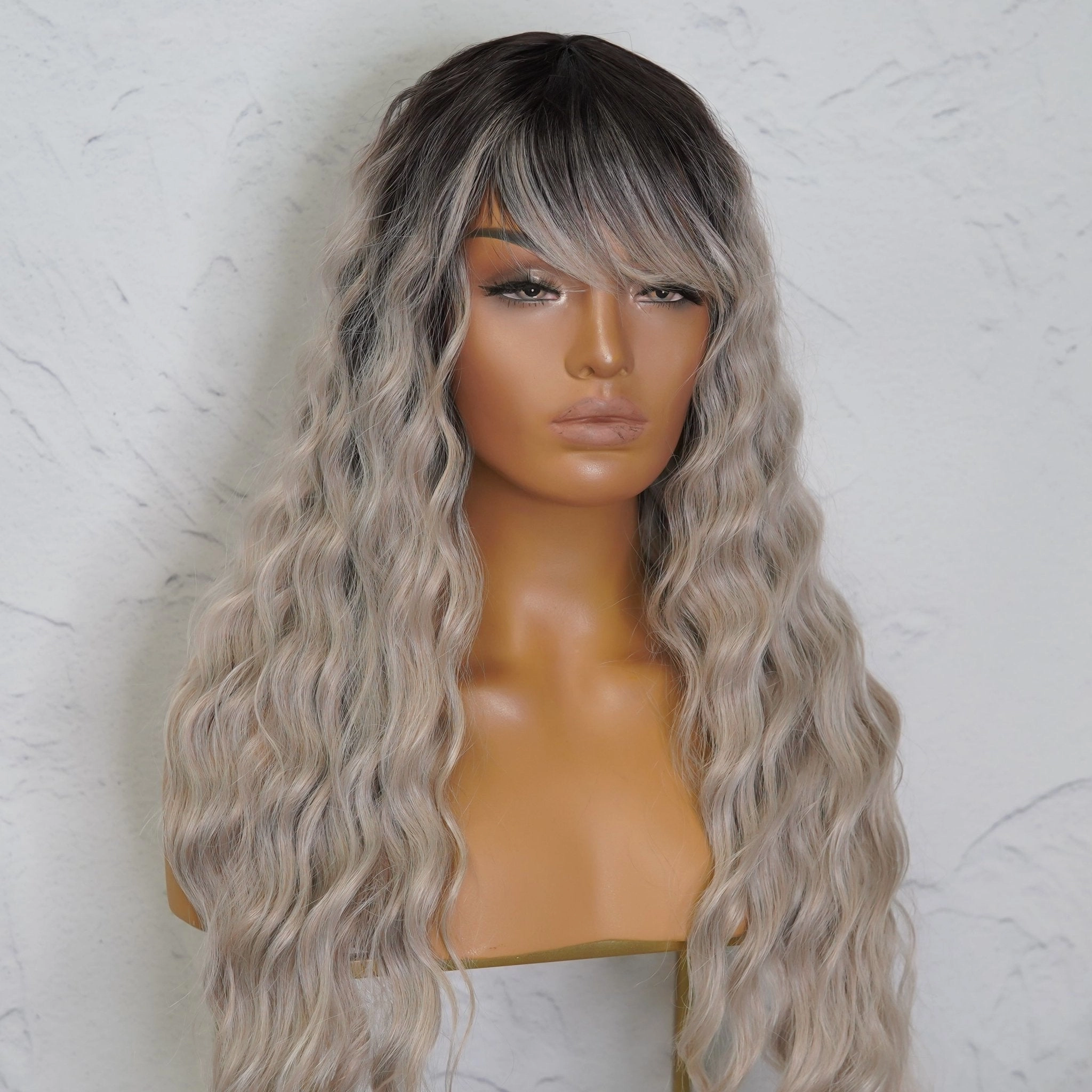 ELEANOR Grey Ombre Lace Front Wig